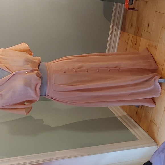 Beautiful Pink Chiffon Skirt Size 27" - Picture 10 of 14